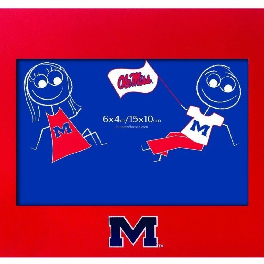 OLE MISS REBELS 4x6 "M" Frame Burnes of Boston